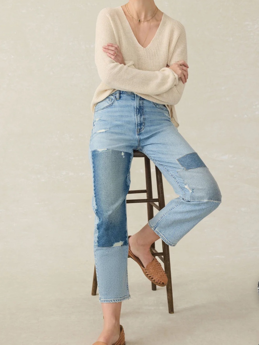 Faherty 90’s Crop Patchwork Jean